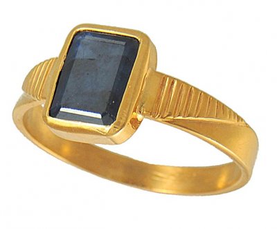 Birthstone Neelam Ring (22kt Gold) ( Astrological BirthStone Rings )