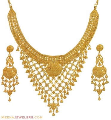 22K Indian Necklace Set ( 22 Kt Gold Sets )