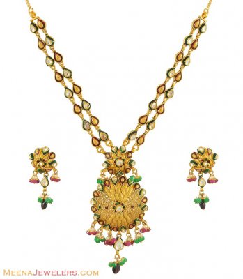 Exclusive Kundan Antique Set(22k) ( Antique Necklace Sets )