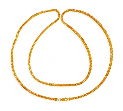 22Kt Gold Fox Tail Chain 26 In ( Men`s Gold Chains )