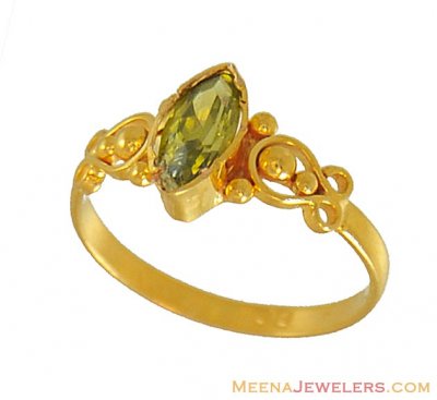 22kt Colored Stone Baby Ring ( 22Kt Baby Rings )