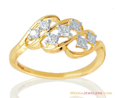 18K Fancy Ladies Diamond Ring  ( Diamond Rings )