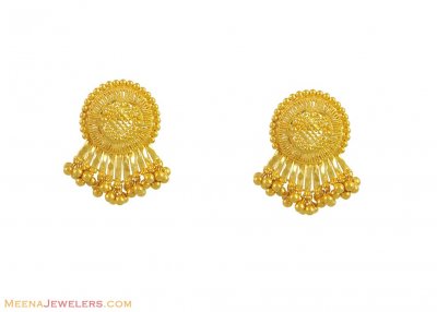 22k Filigree Earrings  ( 22Kt Gold Fancy Earrings )