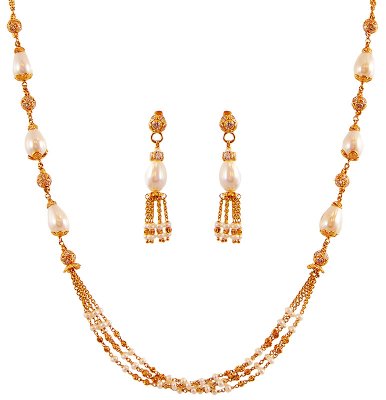 22K Gold Layered Necklace Set ( Light Sets )