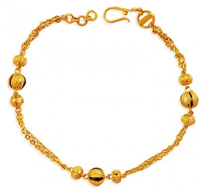22K Gold Balls Meena Bracelet  ( Ladies Bracelets )