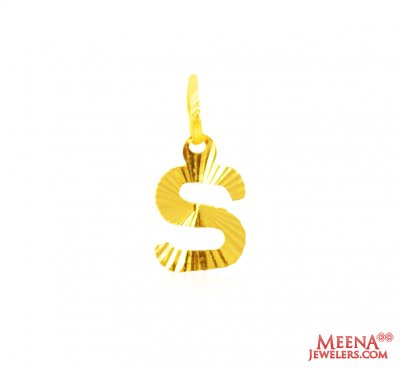 22Kt Gold Initial Pendant (S) ( Initial Pendants )