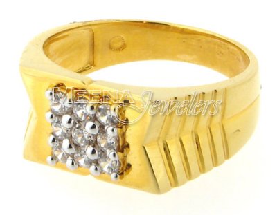 Mens Signity Ring (22 Kt Gold) ( Mens Signity Rings )