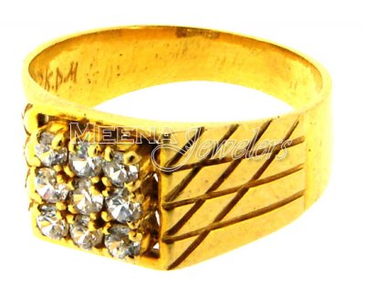 22 Kt Gold Mens Signity Ring ( Mens Signity Rings )