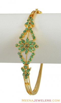 Emerald Bangle (22 Karat) ( Precious Stone Bangles )