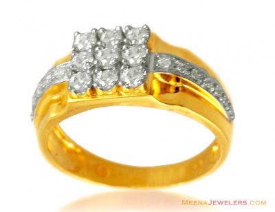 22K Designer Stones Mens Ring ( Mens Signity Rings )