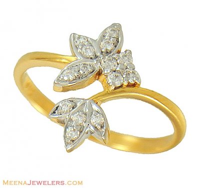 22K Ring with Flower designs ( Ladies Signity Rings )