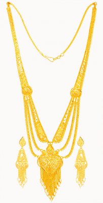 22k Gold Long necklace Set  ( 22 Kt Gold Sets )