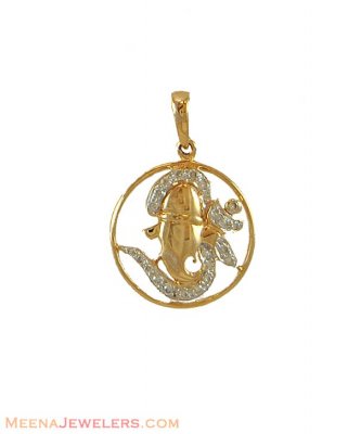 Lord Ganesh Pendant (Diamonds studded) ( Diamond Pendants )