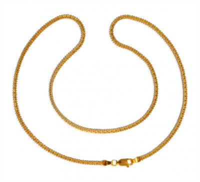 22KT Gold Box Chain for Ladies ( Plain Gold Chains )