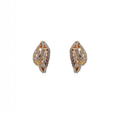 18kt Yellow Gold Diamond Earrings ( Diamond Earrings )