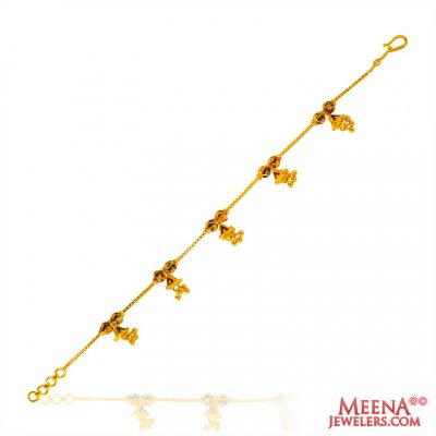 22KT Gold Meenakari Girls Bracelet  ( Ladies Bracelets )