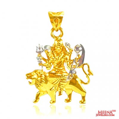 22 kt Gold Durga Jee Pendant ( Ganesh, Laxmi and other God Pendants )