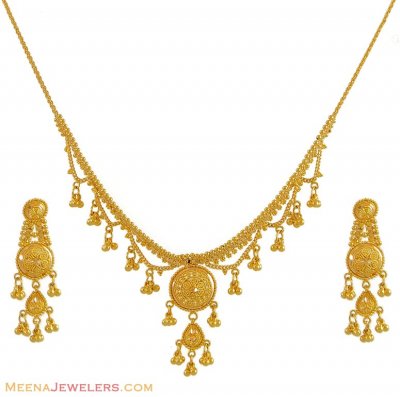 Indian Necklace Set (22 Karat) ( Light Sets )