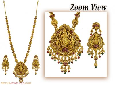22K Temple Jewelry (Antique) ( Antique Necklace Sets )