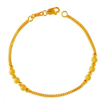 22 Karat Gold Balls Bracelet ( Ladies Bracelets )