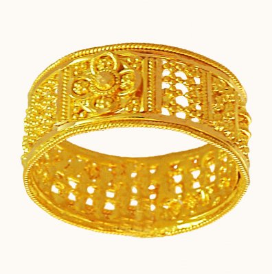 22k Gold Exclusive Filigree Band  ( Ladies Gold Ring )