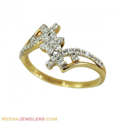 Fancy 18k Yellow Gold Diamond Ring ( Diamond Rings )
