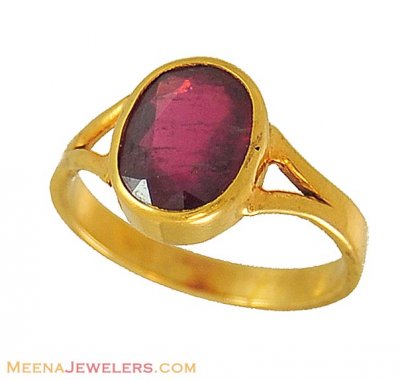 22K Ruby Ring (Manik) ( Astrological BirthStone Rings )