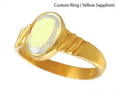 22kt Yellow Sapphire Ring (Custom) ( Astrological BirthStone Rings )