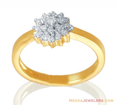 18K Fancy Floral Diamond Ring  ( Diamond Rings )