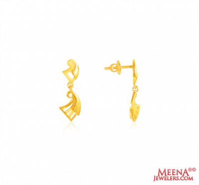22k Gold Hanging Earrings  ( 22Kt Gold Fancy Earrings )