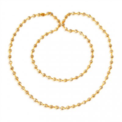 22Karat Gold Balls Chain  ( 22Kt Long Chains (Ladies) )
