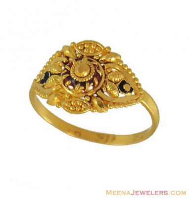 Indian Filigree Ring (22kt Gold) ( 22Kt Baby Rings )