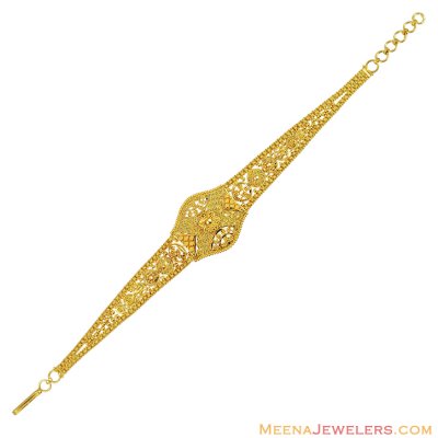 22K Gold Designer Filigree Bracelet ( Ladies Bracelets )