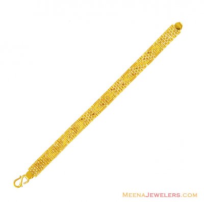 22K Fancy Gold Bracelet  ( Men`s Bracelets )