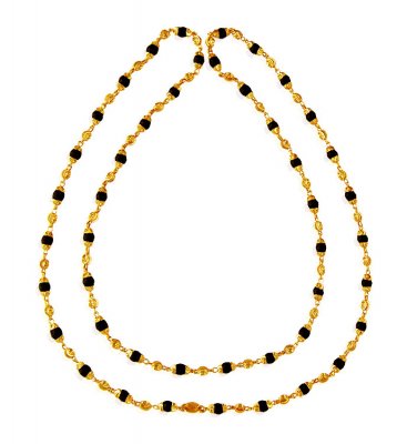 22Kt Gold Brown Tulsi Mala ( 22Kt Long Chains (Ladies) )