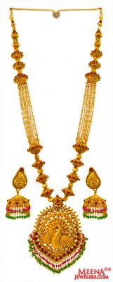 22K Gold Antique Necklace Set ( Antique Necklace Sets )