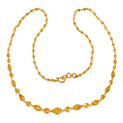 22K Gold Ladies Chain - chfc21589 - 22K Gold chain for ladies in light ...