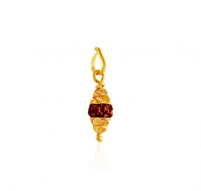 22k Gold Pendant with Rudraksh ( Ganesh, Laxmi and other God Pendants )