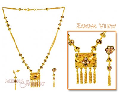 Designer Gold Necklace Set ( 22 Kt Gold Sets )
