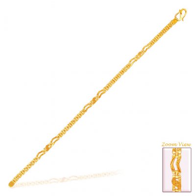 Light Weight 22K Gold Bracelet ( Men`s Bracelets )
