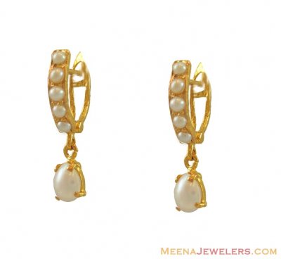 22K Clipons with Pearls ( Signity Earrings )