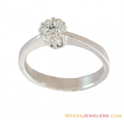 Fancy 18K Solitaire Diamond Ring  ( Diamond Rings )