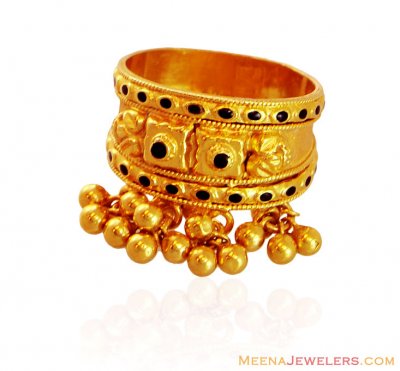 22K Traditional Ladies Wide Band ( Ladies Gold Ring )