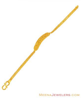 22k Gold Fancy Baby Bracelet ( 22Kt Baby Bracelets )