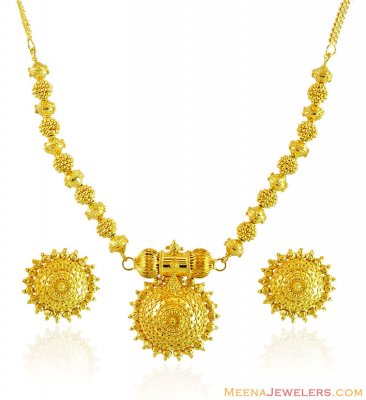 Traditional Indian Necklace Set 22k ( 22 Kt Gold Sets )