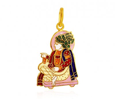 22Kt Gold Swaminarayanji  Pendant ( Ganesh, Laxmi and other God Pendants )