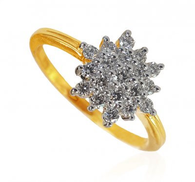 18k Gold Diamond Ladies Ring ( Diamond Rings )