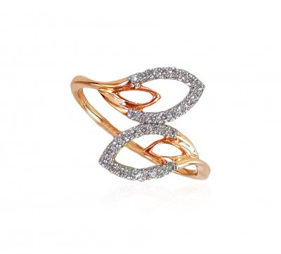 18K Rose Gold Diamond Ladies Ring ( Diamond Rings )