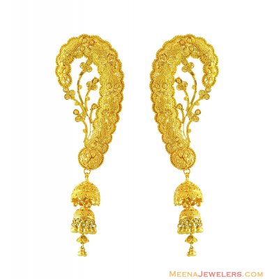22k Exclusive Jhumki Earrings - ErFc12606 - 22k gold exclusive designer ...
