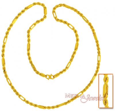 Custom order C Rope Chain (30 Inch) ( Men`s Gold Chains )